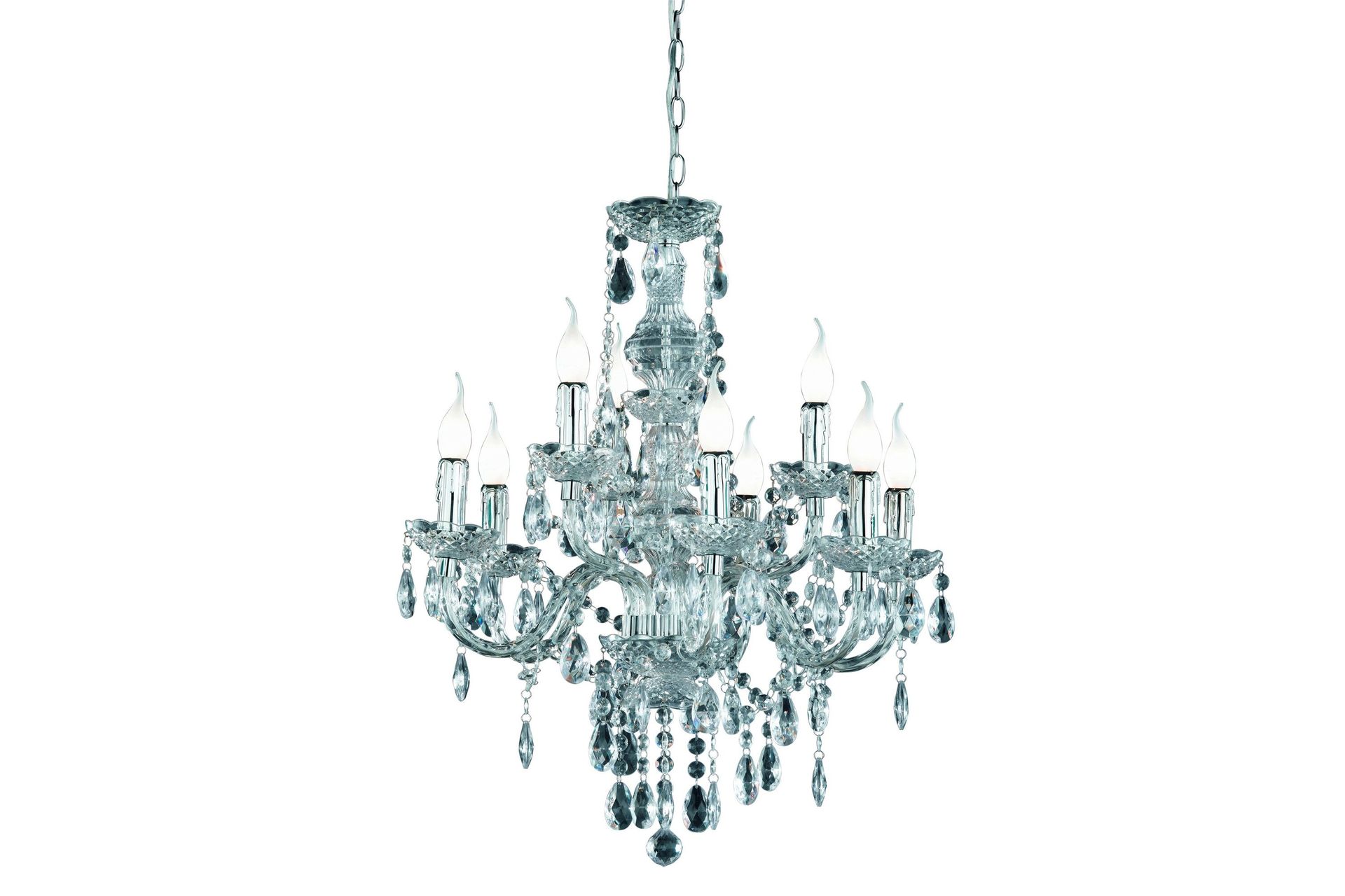 Luster Ljuskrona 9L E14 transparent - Transparent