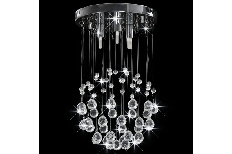 Taklampa med kristallpärlor silver sfär 3xG9-lampor - Silver - Belysning - Inomhusbelysning & lampor - Taklampor & takbelysning - Kristallkrona & takkrona
