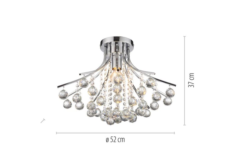 Kulunka Just Light Krona - Chrome - Belysning - Inomhusbelysning & lampor - Taklampor & takbelysning - Kristallkrona & takkrona