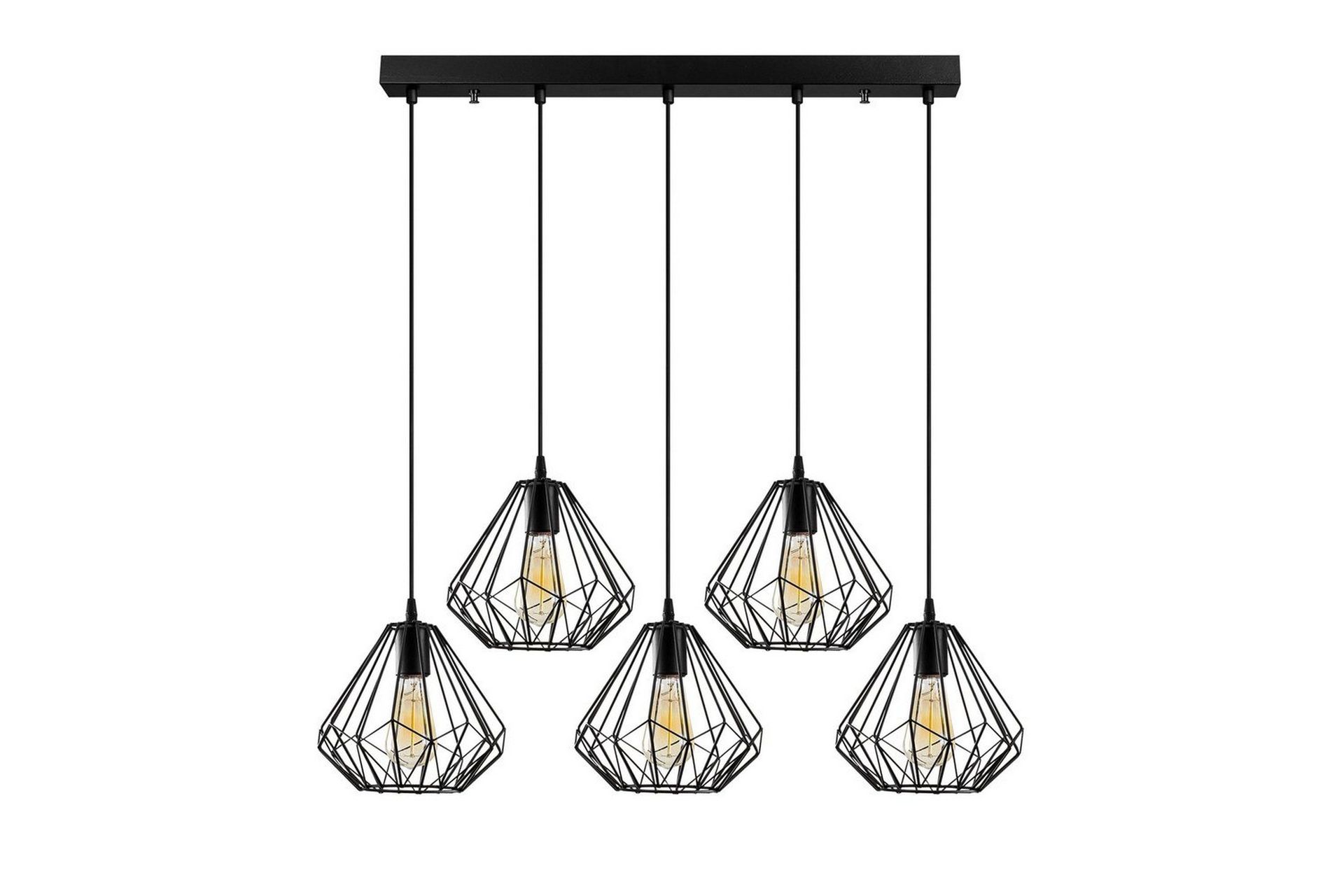 Ljuskrona Almasi Five Svart - Svart