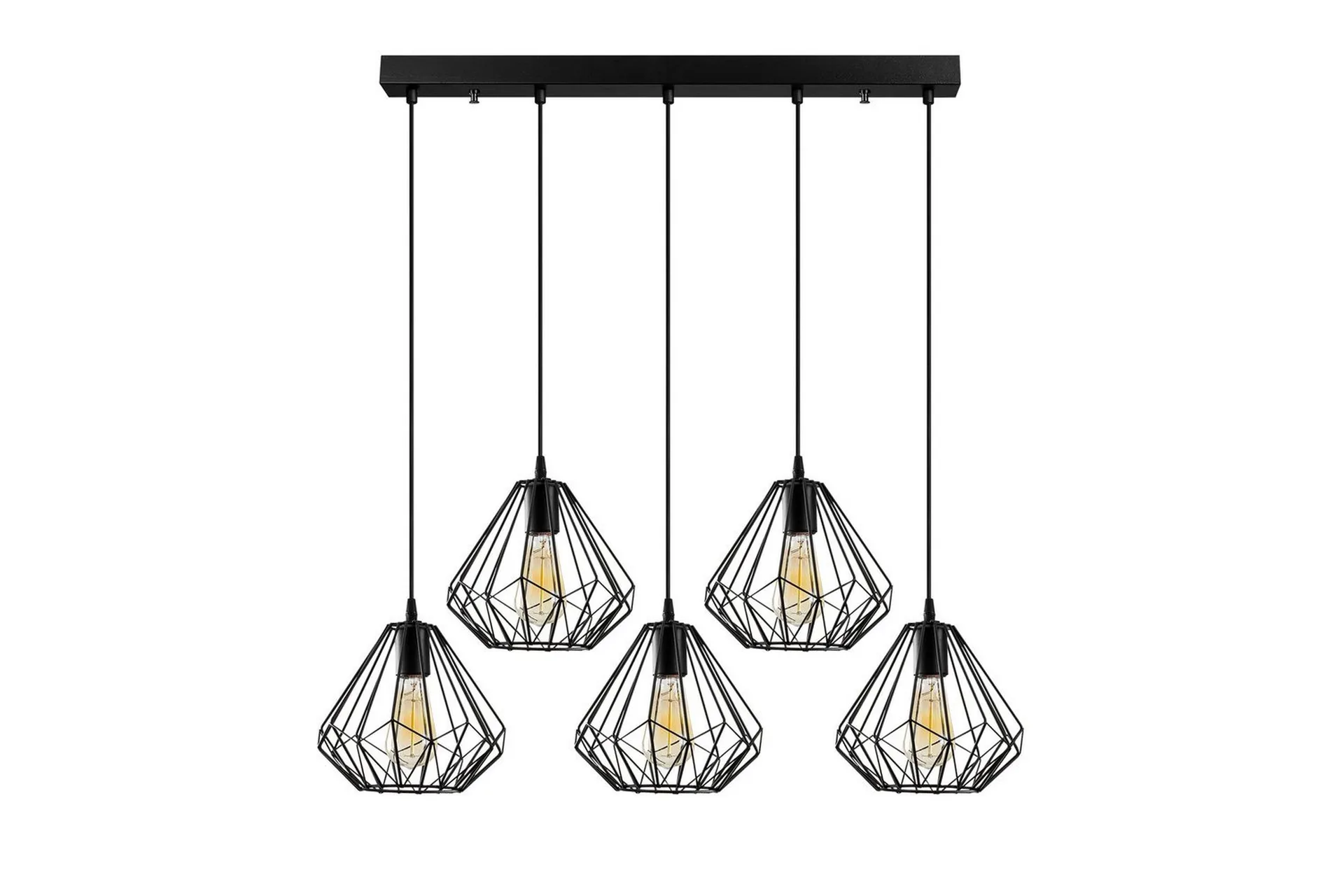 Ljuskrona Almasi Five Svart - Svart