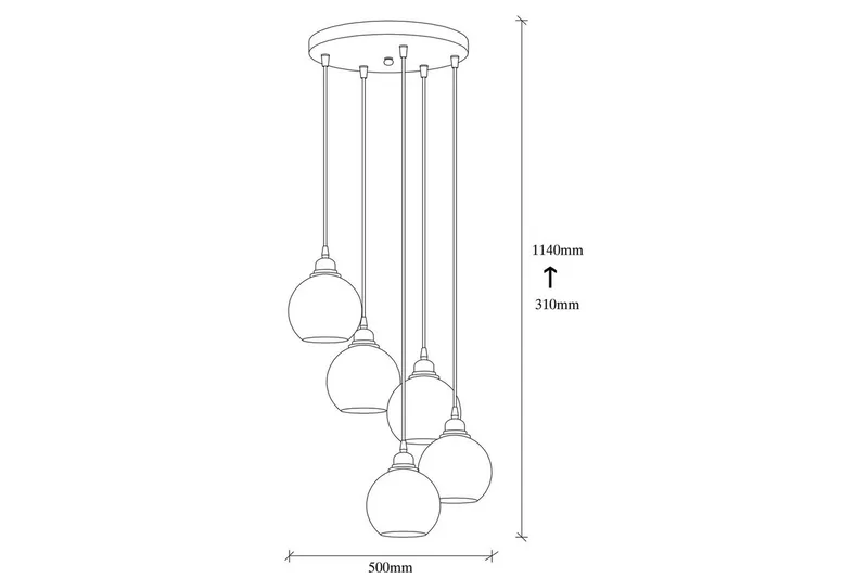 Ljuskrona Balra Rök - Mörkgrå - Belysning - Inomhusbelysning & lampor - Taklampor & takbelysning - Kökslampa & pendellampa