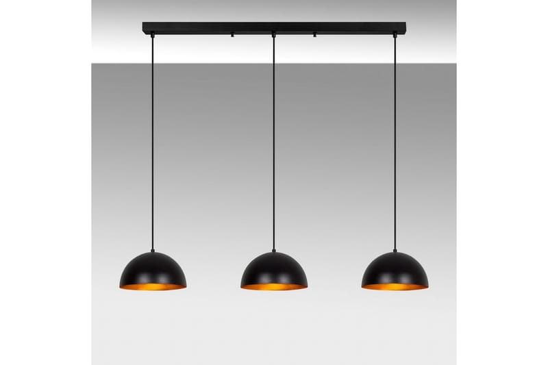 Ljuskrona Brena Svart Tre Uttag - 140 x 30 x 111 cm - Belysning - Inomhusbelysning & lampor - Taklampor & takbelysning - Kökslampa & pendellampa