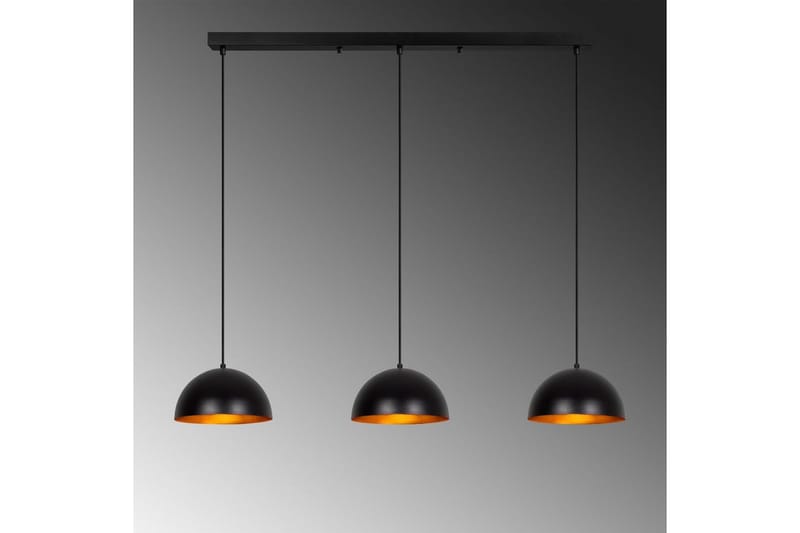 Ljuskrona Brena Svart Tre Uttag - 140 x 30 x 111 cm - Belysning - Inomhusbelysning & lampor - Taklampor & takbelysning - Kökslampa & pendellampa