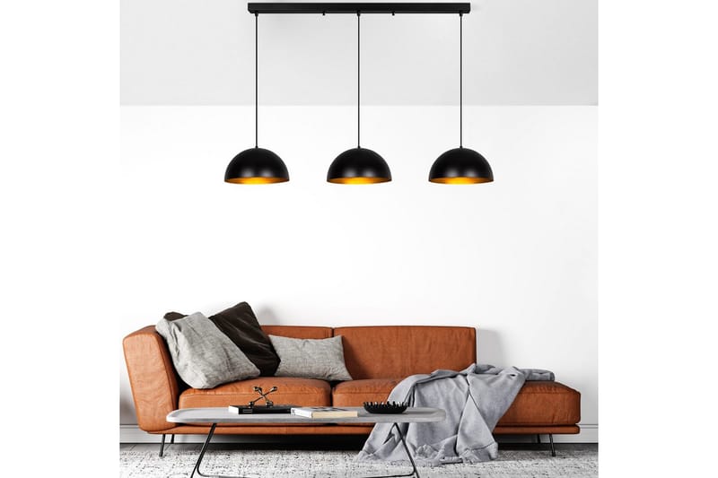 Ljuskrona Brena Svart Tre Uttag - 145 x 40 x 116 cm - Belysning - Inomhusbelysning & lampor - Taklampor & takbelysning - Kökslampa & pendellampa