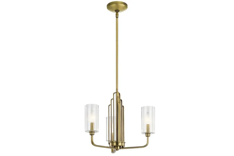 Ljuskrona Kichler Kimrose 374x459 mm, Borstad naturlig mässing, 374x459 mm, Borstad naturlig mässing