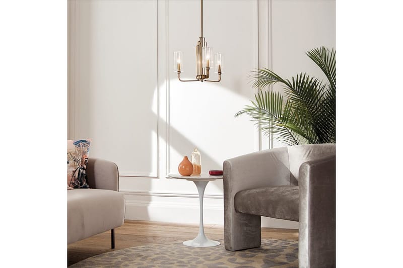 Ljuskrona Kichler Kimrose 374x459 mm, Borstad naturlig mässing - 374x459 mm, Borstad naturlig mässing - Belysning - Inomhusbelysning & lampor - Taklampor & takbelysning - Kristallkrona & takkrona