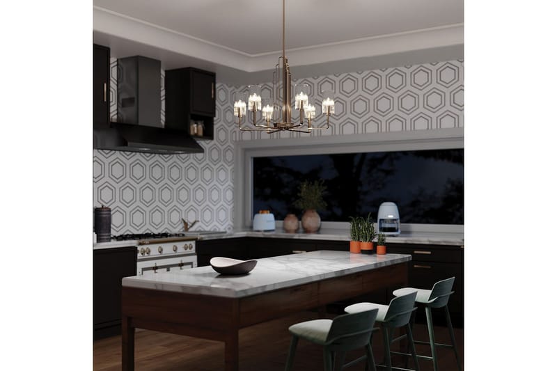 Ljuskrona Kichler Kimrose 526x686 mm, Polerad Nickel - 526x686 mm, Polerad Nickel - Belysning - Inomhusbelysning & lampor - Taklampor & takbelysning - Kristallkrona & takkrona
