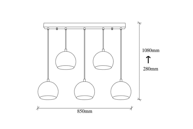 Ljuskrona Rantesh Fem Vintage - Guld - Belysning - Inomhusbelysning & lampor - Taklampor & takbelysning - Kökslampa & pendellampa