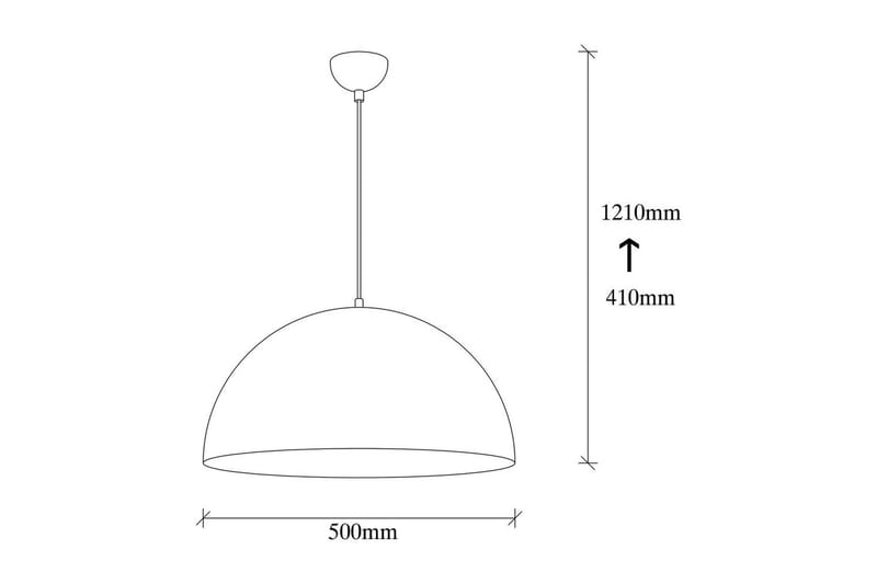 Ljuskrona Rantesh Svart - 50 x 50 cm - Belysning - Inomhusbelysning & lampor - Taklampor & takbelysning - Kökslampa & pendellampa