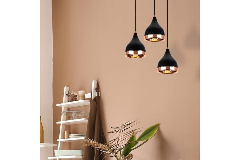 Ljuskrona Soodne Svart / Koppar - Koppar/Svart - Belysning - Inomhusbelysning & lampor - Taklampor & takbelysning - Kökslampa & pendellampa