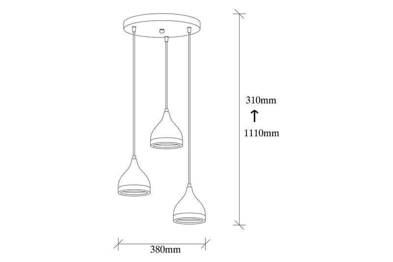 Ljuskrona Soodne Svart / Koppar - Koppar/Svart - Belysning - Inomhusbelysning & lampor - Taklampor & takbelysning - Kökslampa & pendellampa