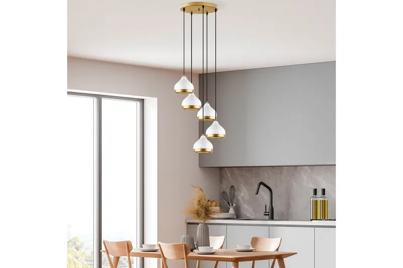 Ljuskrona Soodni Fem Sufia Vit - Vit - Belysning - Inomhusbelysning & lampor - Taklampor & takbelysning - Kökslampa & pendellampa