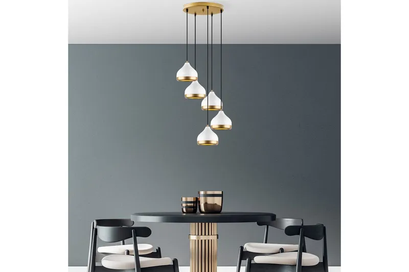 Ljuskrona Soodni Fem Sufia Vit - Vit - Belysning - Inomhusbelysning & lampor - Taklampor & takbelysning - Kökslampa & pendellampa