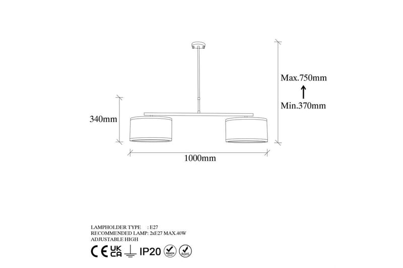 Ljuskrona Talra Two Vintage - Guld - Belysning - Inomhusbelysning & lampor - Taklampor & takbelysning - Kökslampa & pendellampa