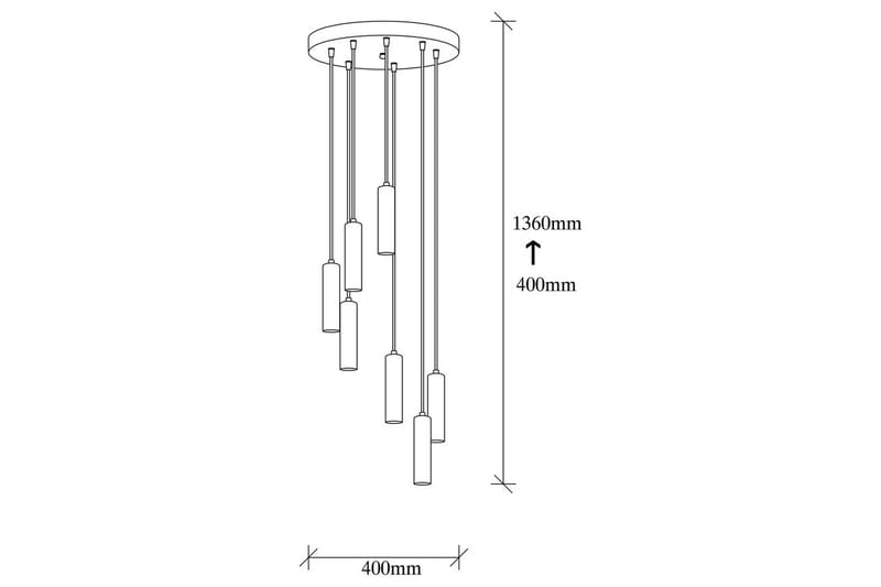 Ljuskrona Tembra Seven Vintage - Guld - Belysning - Inomhusbelysning & lampor - Taklampor & takbelysning - Kökslampa & pendellampa
