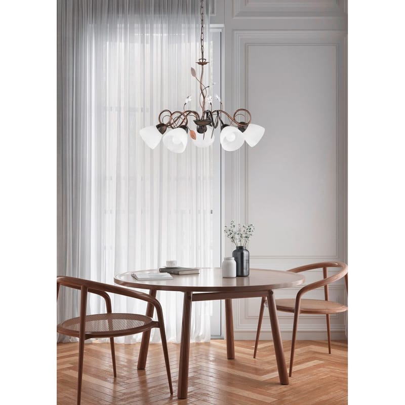 Ljuskrona Traditio - 5 lampor - Belysning - Inomhusbelysning & lampor - Taklampor & takbelysning - Kristallkrona & takkrona