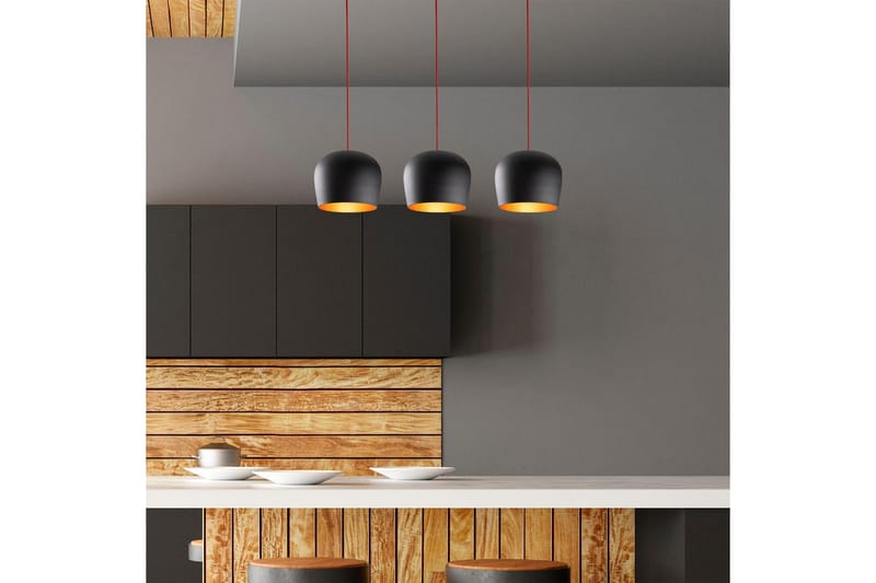 Ljuskrona Zana Svart / Röd Horisontal Tre - Red/Svart - Belysning - Inomhusbelysning & lampor - Taklampor & takbelysning - Kökslampa & pendellampa