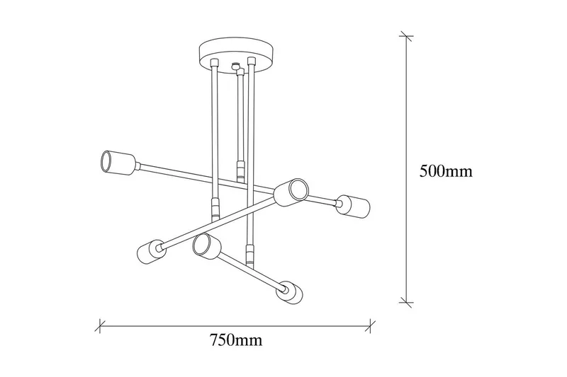 Ljuskrona Pareek Svart - Svart - Belysning - Inomhusbelysning & lampor - Taklampor & takbelysning - Plafond
