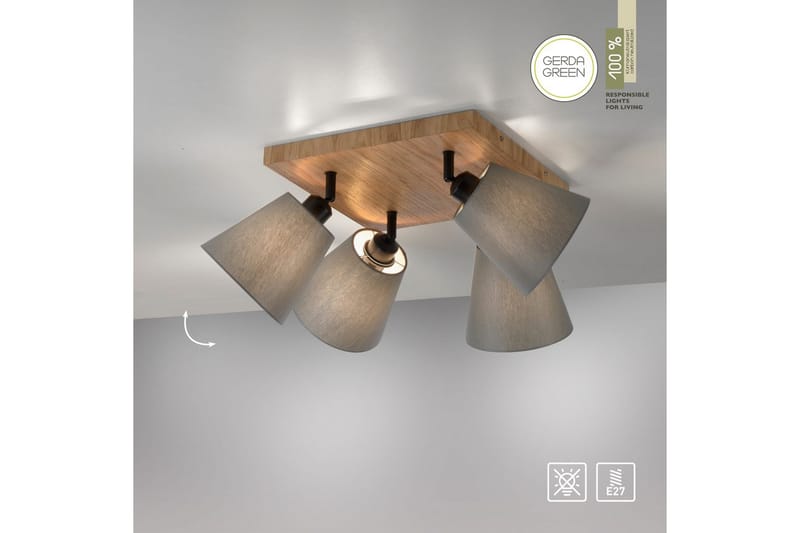 Michel Just Light Taklampa - Wood - Belysning - Inomhusbelysning & lampor - Taklampor & takbelysning - Plafond