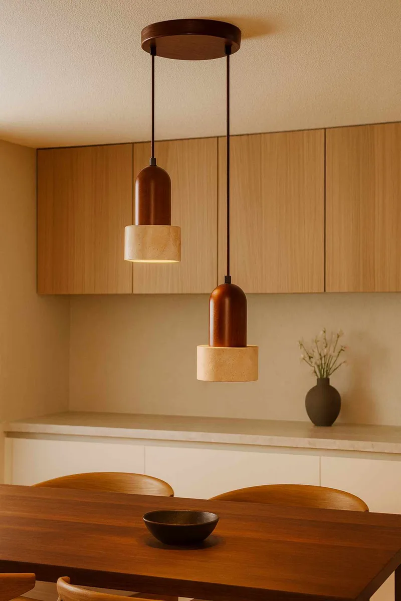 Norric Pendellampa - Beige Valnöt - Belysning - Inomhusbelysning & lampor - Taklampor & takbelysning - Kristallkrona & takkrona