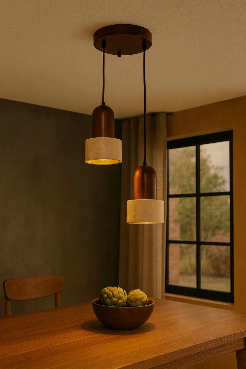 Norric Pendellampa - Beige Valnöt - Belysning - Inomhusbelysning & lampor - Taklampor & takbelysning - Kristallkrona & takkrona