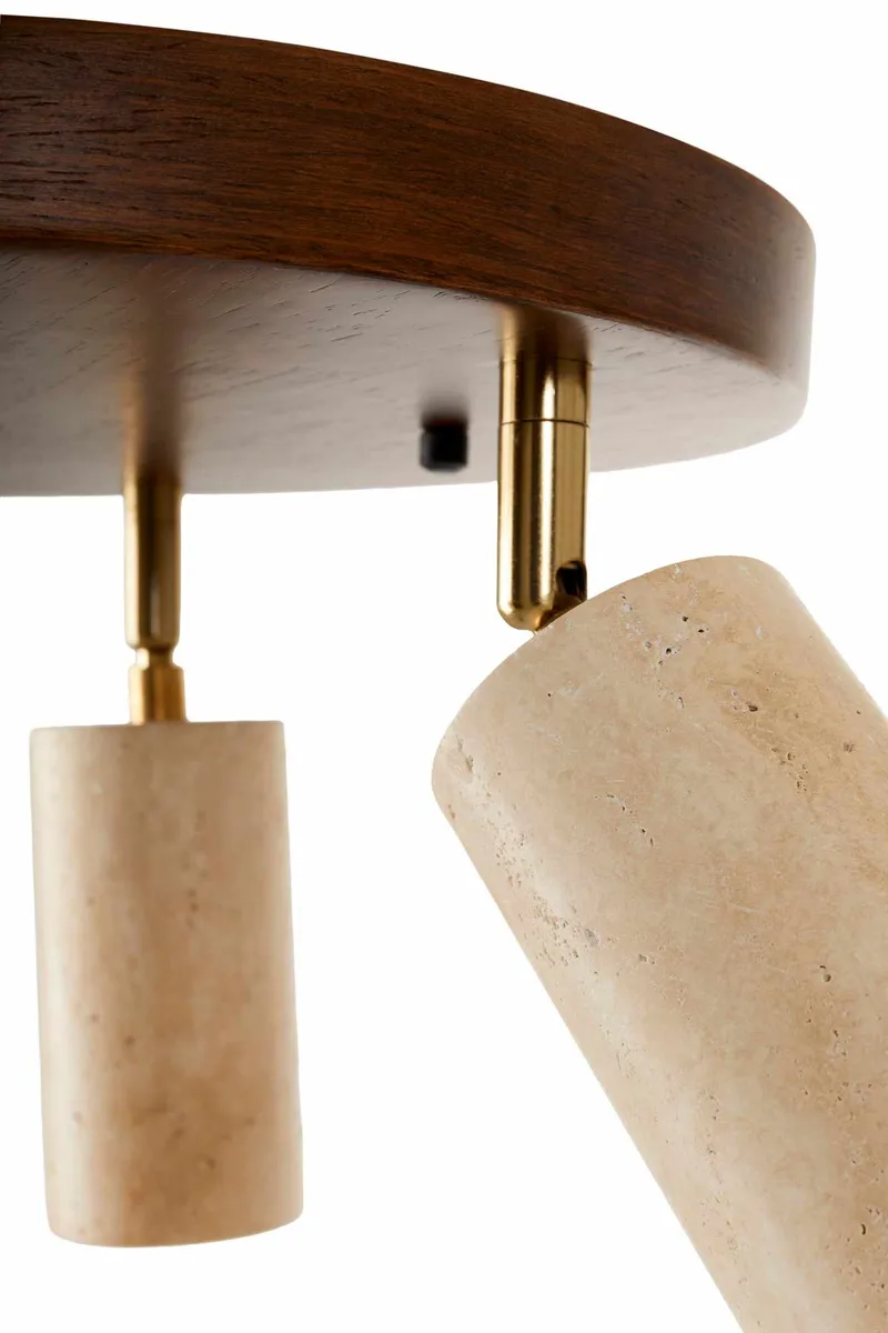 Nurtane Taklampa - Beige Och Valnöt - Belysning - Inomhusbelysning & lampor - Taklampor & takbelysning - Kristallkrona & takkrona