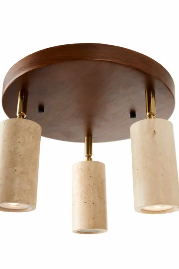 Nurtane Taklampa - Beige Och Valnöt - Belysning - Inomhusbelysning & lampor - Taklampor & takbelysning - Kristallkrona & takkrona
