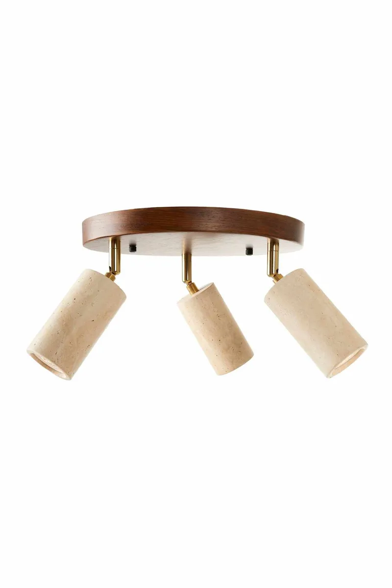 Nurtane Taklampa - Beige Och Valnöt - Belysning - Inomhusbelysning & lampor - Taklampor & takbelysning - Kristallkrona & takkrona