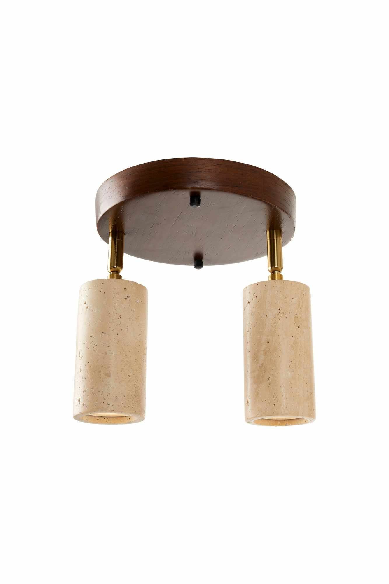 Nurtane Taklampa - Beige Och Valnöt