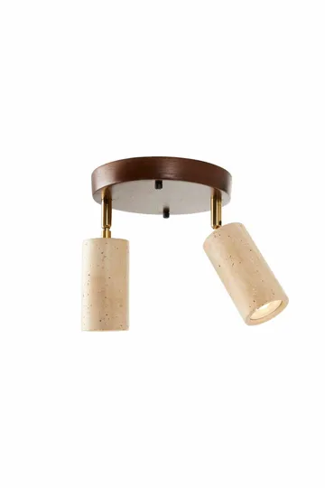 Nurtane Taklampa - Beige Och Valnöt - Belysning - Inomhusbelysning & lampor - Taklampor & takbelysning - Kristallkrona & takkrona