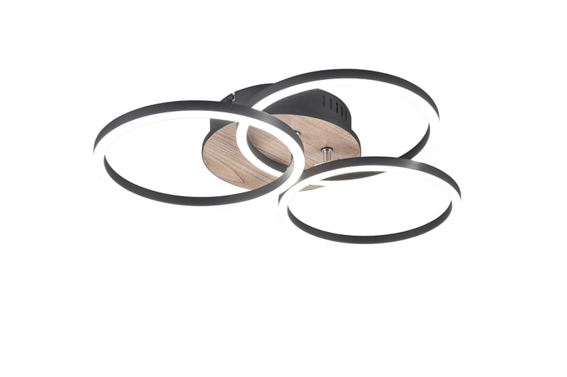 Circle LED Taklampa mattsvart/ trä - Matt svart/Trä - Belysning - Inomhusbelysning & lampor - Taklampor & takbelysning - Plafond