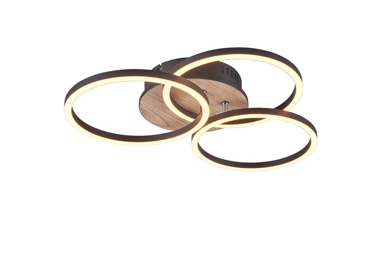 Circle LED Taklampa mattsvart/ trä - Matt svart/Trä - Belysning - Inomhusbelysning & lampor - Taklampor & takbelysning - Plafond