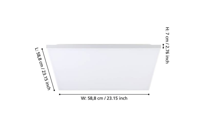 Plafond Eglo Trupiana Vit 587x587 mm - 587x587 mm - Belysning - Inomhusbelysning & lampor - Taklampor & takbelysning - Plafond