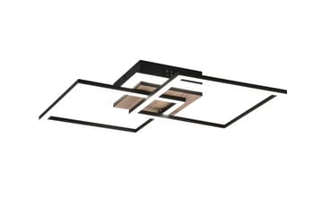 Giro LED Taklampa fyrkant mattsvart/ trä - Mattsvart/Trä - Belysning - Inomhusbelysning & lampor - Taklampor & takbelysning - Plafond