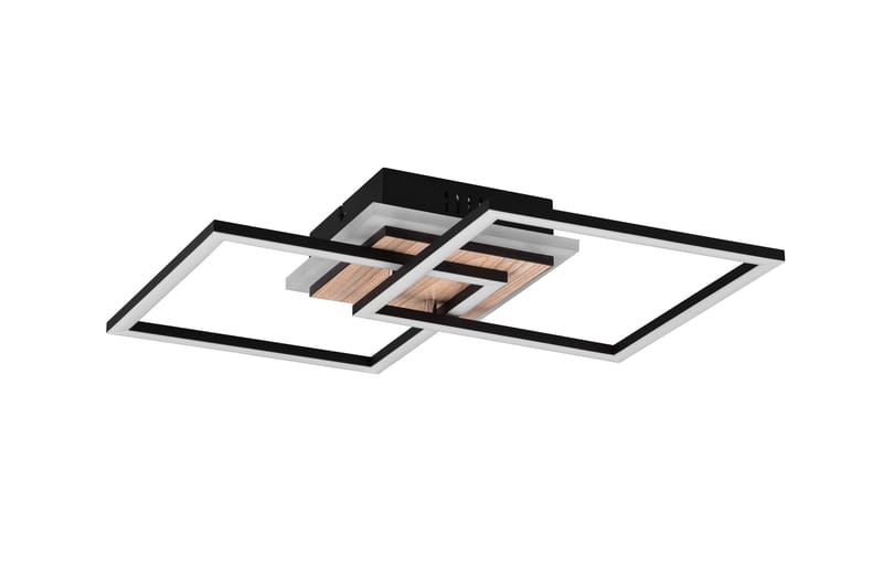 Giro LED Taklampa fyrkant mattsvart/ trä - Mattsvart/Trä - Belysning - Inomhusbelysning & lampor - Taklampor & takbelysning - Plafond