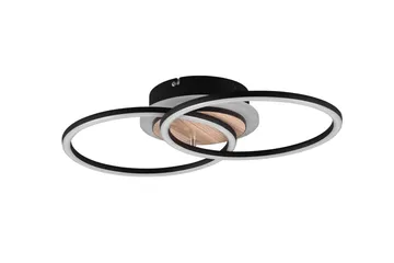 Giro LED Taklampa rund mattsvart/ trä - Mattsvart/Trä - Belysning - Inomhusbelysning & lampor - Taklampor & takbelysning - Plafond