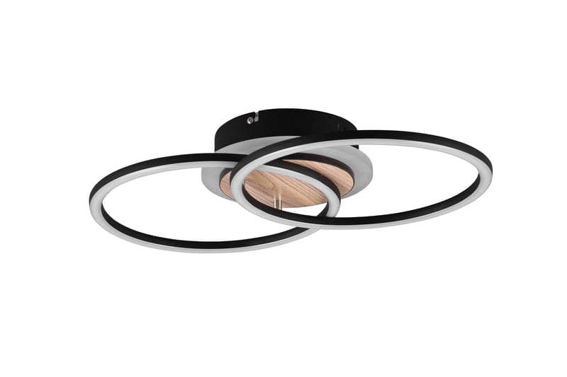 Giro LED Taklampa rund mattsvart/ trä - Mattsvart/Trä - Belysning - Inomhusbelysning & lampor - Taklampor & takbelysning - Plafond