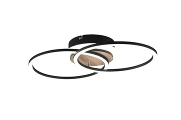 Giro LED Taklampa rund mattsvart/ trä - Mattsvart/Trä - Belysning - Inomhusbelysning & lampor - Taklampor & takbelysning - Plafond