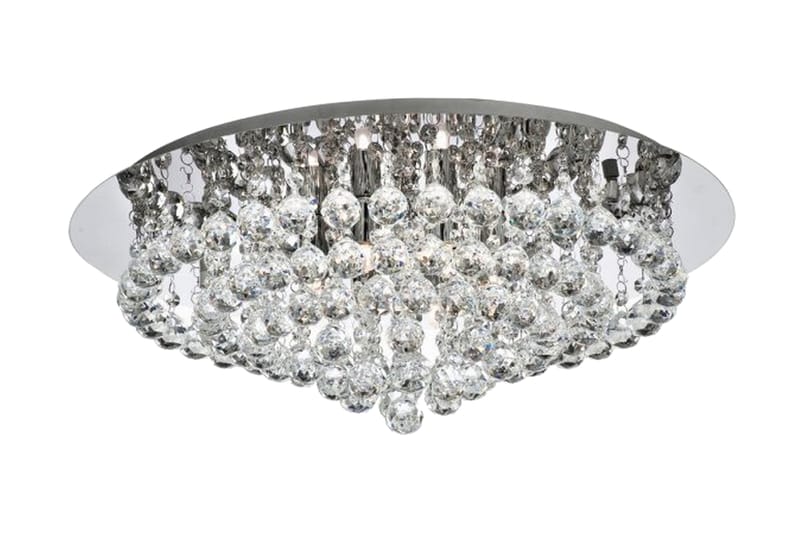HANNA Plafond 55 Rund Dimbar 8 Lampor Krom/Blank - Plafond - Sovrumslampa