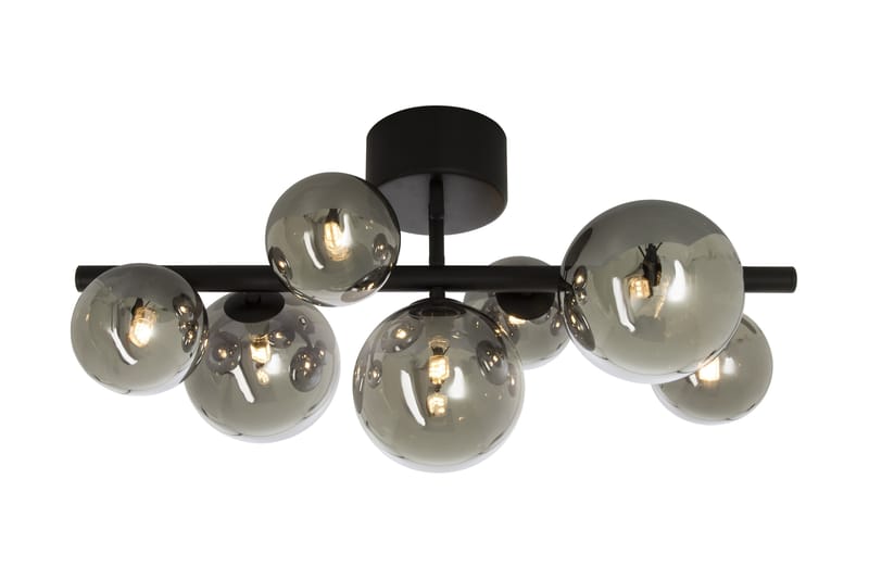 MOLEKYL plafond, svart/rök - Plafond - Sovrumslampa
