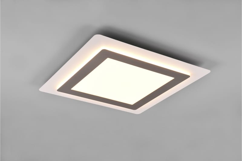 Morgan LED Plafond 45x45 cm vit/ borstad stål - Borstad stål - Belysning - Inomhusbelysning & lampor - Taklampor & takbelysning - Plafond