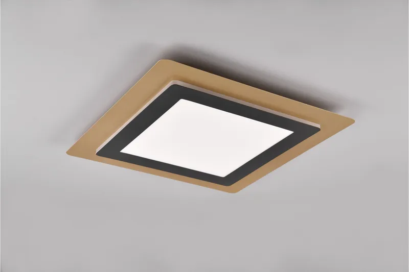 Morgan LED Plafond 45x45 cm mattsvart/ guld, Matt svart/Guld