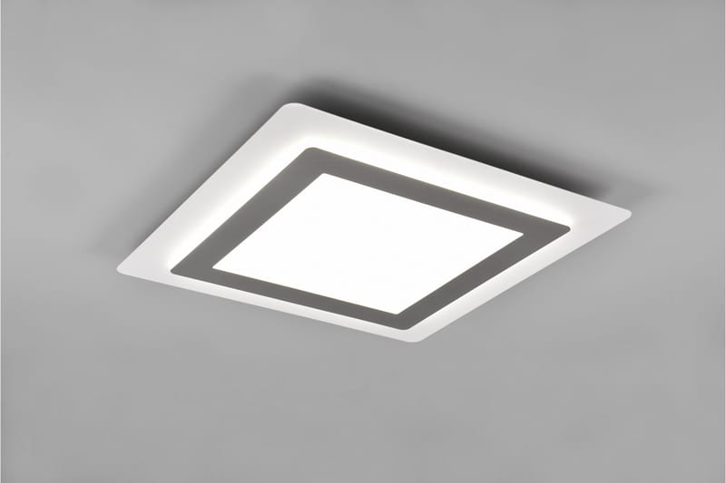 Morgan LED Plafond 45x45 cm vit/ borstad stål - Borstad stål - Belysning - Inomhusbelysning & lampor - Taklampor & takbelysning - Plafond