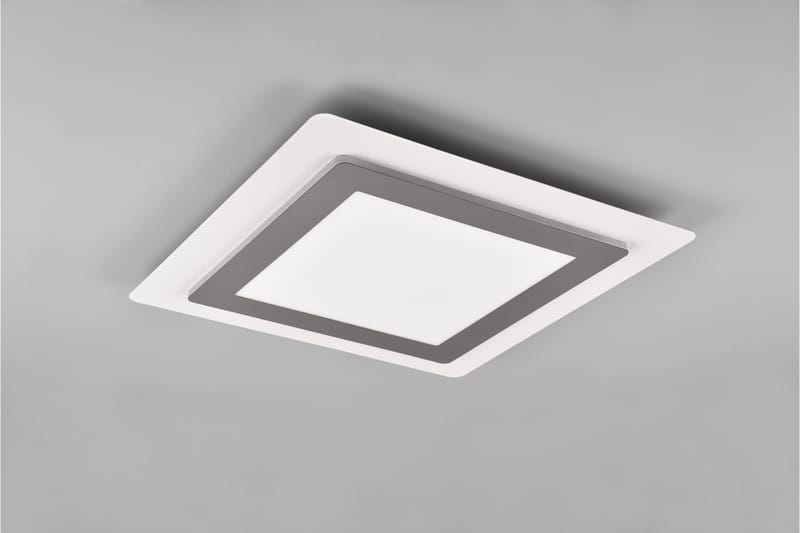 Morgan LED Plafond 45x45 cm vit/ borstad stål - Borstad stål - Belysning - Inomhusbelysning & lampor - Taklampor & takbelysning - Plafond