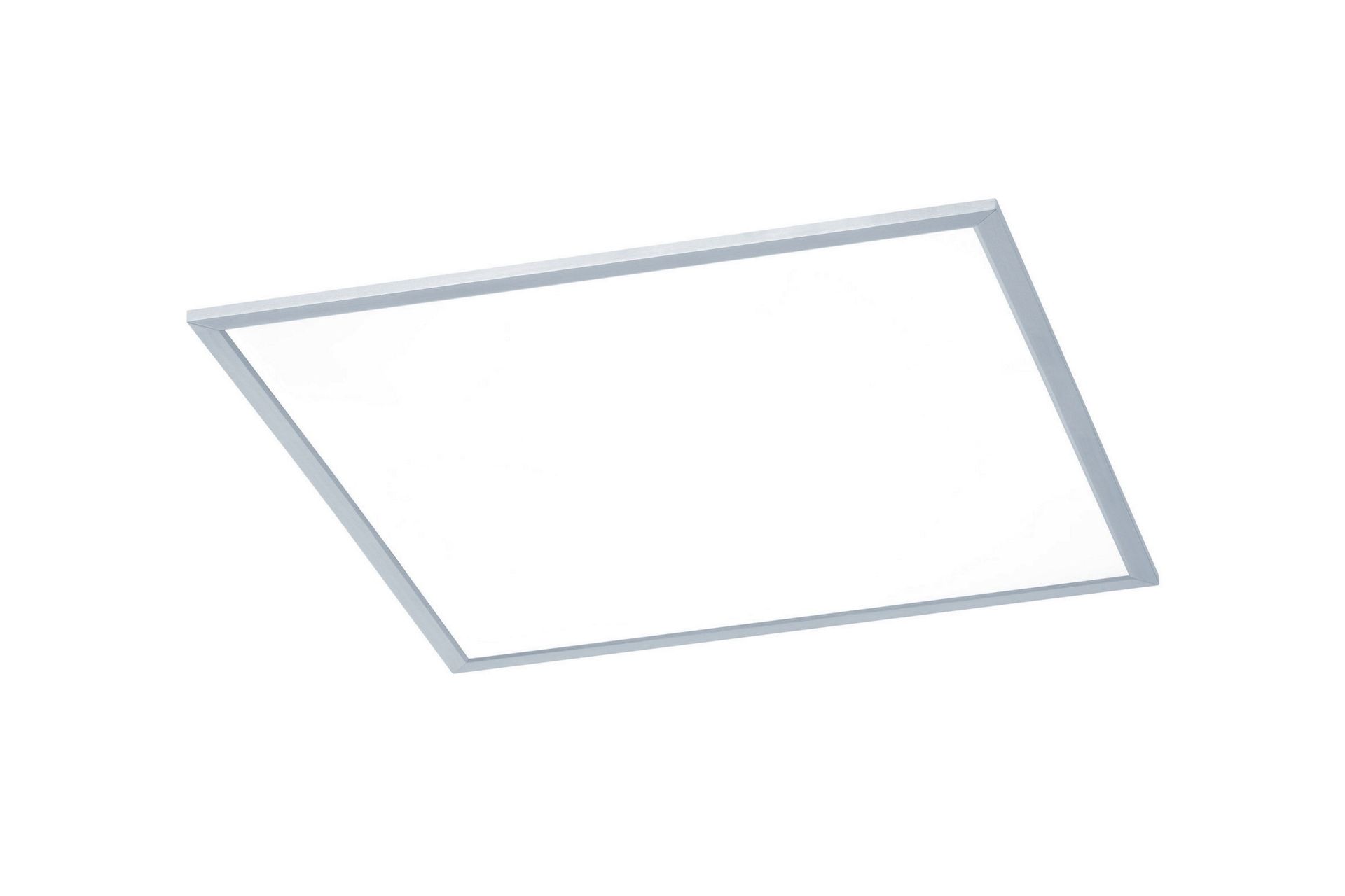 Phoenix LED Plafond 62X62cm borstad stål - Borstad stål/Vit