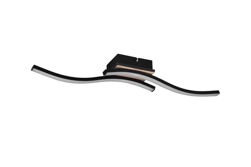 Route LED Taklampa 2L mattsvart/ trä - Matt svart/Trä - Belysning - Inomhusbelysning & lampor - Taklampor & takbelysning - Plafond