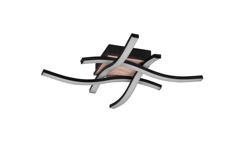 Route LED Taklampa 4L mattsvart/ trä - Matt svart/Trä - Belysning - Inomhusbelysning & lampor - Taklampor & takbelysning - Plafond