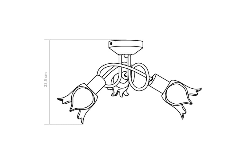 Taklampa med transparenta glasskärmar för 3 E14-lampor tulpa - Transparent - Sovrumslampa - Plafond