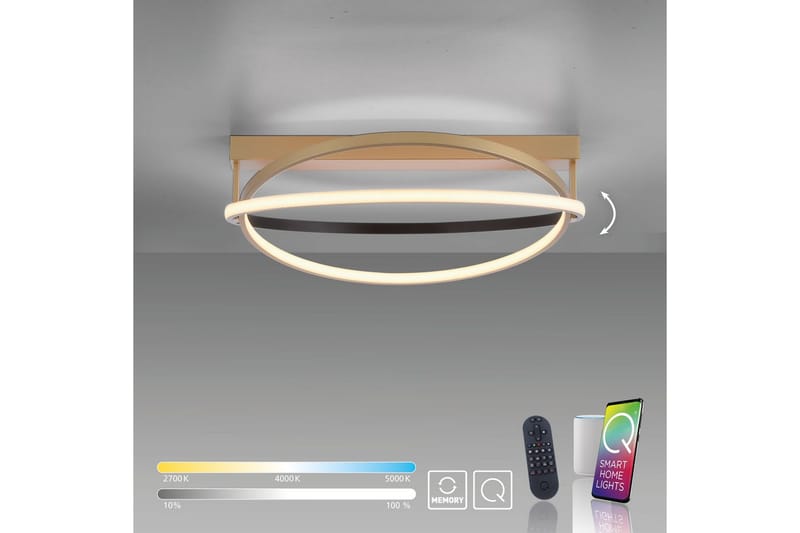 Q-Beluga Paul Neuhaus Taklampa - Brass - Belysning - Inomhusbelysning & lampor - Taklampor & takbelysning - Plafond